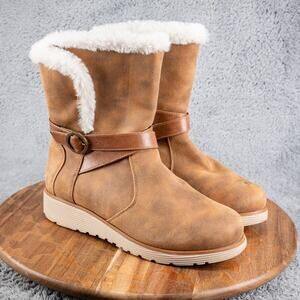 Skechers Women's Keepsake Wedge Suede Mid-Calf Winter Boots size 8